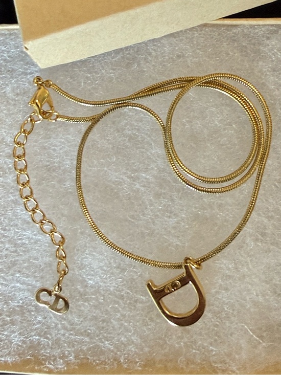 Dior Jewelry - Dior Gold D Logo Snake Chain Necklace EUC
